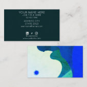 Watercolor Waves Business Card 名刺 (正面/裏面)