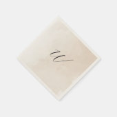 Watercolor Wedding Initial Napkin スタンダードカクテルナプキン (角)