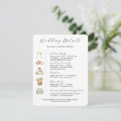 Watercolor Wedding Invitations Details Card 招待状 (スタンド正面)