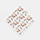 Watercolor Western Kid Art スタンダードランチョンナプキン (角)