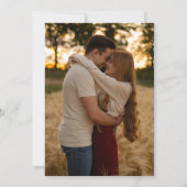 Watercolor Western Mountain Ranch Photo Wedding 招待状 (裏面)