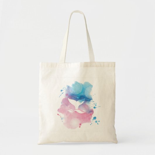 Watercolor whale トートバッグ (正面)