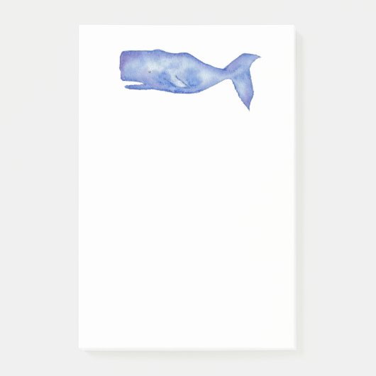 Watercolor Whale ポストイット (正面)