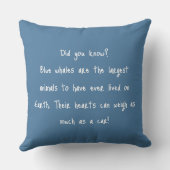 Watercolor Whale Throw Pillow クッション (裏面)