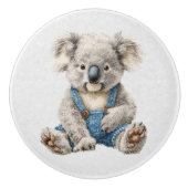 Watercolor Whimsical Personalized Koala Bear セラミックノブ (正面)