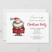 Watercolor Whimsical Santa Claus Festive Invite 招待状 (正面)
