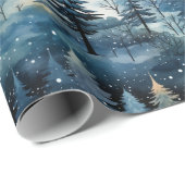 Watercolor Whimsical Winter Wonderland Christmas ラッピングペーパー (ロールコーナー)