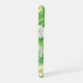 Watercolor White Floral Botanical Phone Case iPhone 16ケース (右側面)