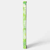 Watercolor White Flowers & Leaves Phone Case Samsung Galaxyケース (左側面)