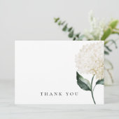 Watercolor White Hydrangea Funeral Thank You サンキューカード (スタンド正面)