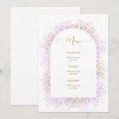 watercolor white lilac flowers  メニュー (正面/裏面)