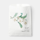Watercolor White Orchids Floral Wedding フェイバーバッグ (正面)