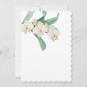 Watercolor White Orchids Floral Wedding 招待状 (裏面)