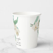 Watercolor White Orchids Floral Wedding Gift 紙コップ (右)