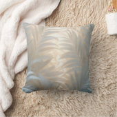 Watercolor white palms leaves basking in light クッション (ブランケット)