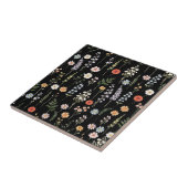 Watercolor Wild Flowers Floral Botanical Pattern タイル (側面)