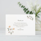 Watercolor Wild Hazel Sympathy Thank You Card サンキューカード (スタンド正面)