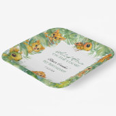 Watercolor Wild One Jungle 1st Birthday Plates ペーパープレート (傾斜あり)