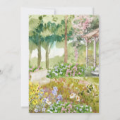 Watercolor Wildflower | フラワー ウェディング メニュー  招待状 (裏面)