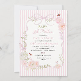 Watercolor Wildflower  Baby in Bloom Baby shower 招待状