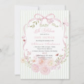 Watercolor Wildflower Baby in Bloom Baby shower 招待状 (正面)