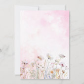 Watercolor Wildflower  Baby in Bloom Baby shower 招待状 (裏面)