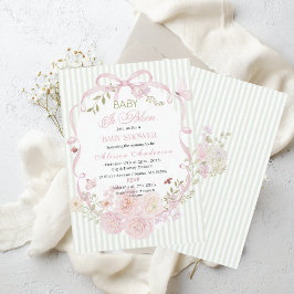 Watercolor Wildflower  Baby in Bloom Baby shower 招待状