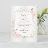Watercolor Wildflower  Baby in Bloom Baby shower 招待状 (スタンド正面)