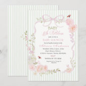 Watercolor Wildflower  Baby in Bloom Baby shower 招待状 (正面/裏面)