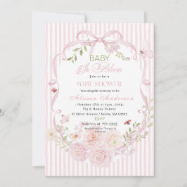 Watercolor Wildflower  Baby in Bloom Baby shower 招待状