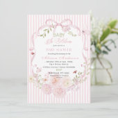 Watercolor Wildflower Baby in Bloom Baby shower 招待状 (スタンド正面)