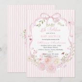 Watercolor Wildflower Baby in Bloom Baby shower 招待状 (正面/裏面)