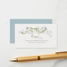 Watercolor Wildflower Baby Shower Diaper Raffle