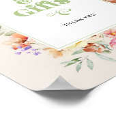 Watercolor wildflower Cards and gifts baby shower ポスター (角)