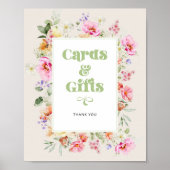 Watercolor wildflower Cards and gifts baby shower ポスター (正面)