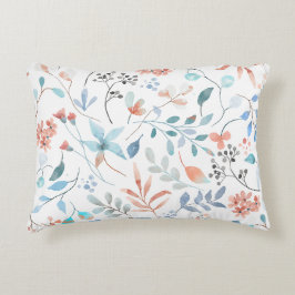  Watercolor Wildflower Floral アクセントクッション
