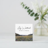 Watercolor Wildflower Floral Elegant Script 紹介カード (スタンド正面)