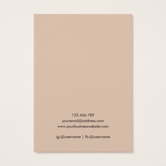 Watercolor Wildflower Garden Jewelry Display Card (裏面)