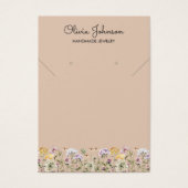 Watercolor Wildflower Garden Jewelry Display Card (正面)