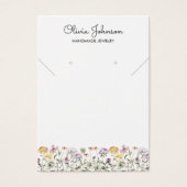 Watercolor Wildflower Garden Jewelry Display Card (正面)
