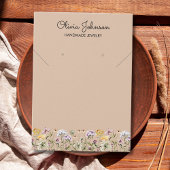 Watercolor Wildflower Garden Jewelry Display Card