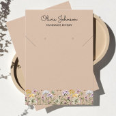 Watercolor Wildflower Garden Jewelry Display Card