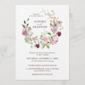 Watercolor Wildflower Garden Wedding  招待状 (正面)