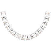 Watercolor Wildflower Girl 1st Birthday バンティングフラッグ (全)