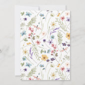 Watercolor Wildflower Girl 1st Birthday Invitation 招待状 (裏面)