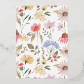 Watercolor Wildflower Graduation Grad Garden Party 箔招待状 (裏面)