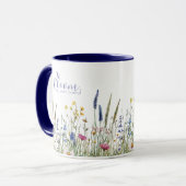 Watercolor Wildflower Meadow "Bloom" マグカップ (正面左)