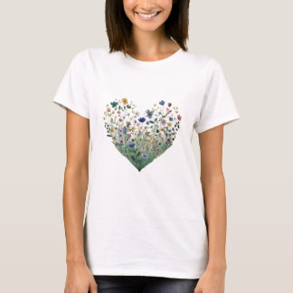 Watercolor Wildflower Meadow Botanical Tシャツ