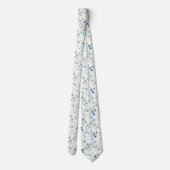 Watercolor Wildflower Meadow Floral Pattern ネクタイ (裏面)
