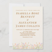 Watercolor Wildflower Meadow Pastel Botanical 招待状 (正面)